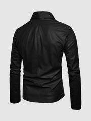 Black Viper Men's Leather Biker Jacket
