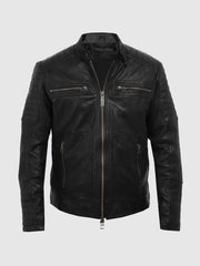 Dark Thunder Men's Black Biker Jacket