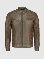 Heritage Luxe Men's Waxed Leather Jacket