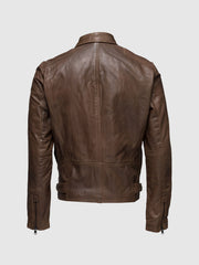 Iron Shade Men's Brown Leather Jacket