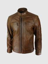 Rusted Valor Men's Brown Leather Jacket