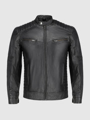 Thunderstrike Men's Black Motorcycle Jacket