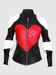 Amoura Women's Heart Leather Jacket