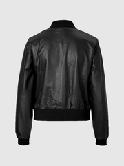 Vienna Women's Black Bomber Jacket