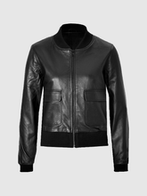 Vienna Women's Black Bomber Jacket