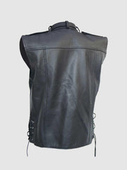 Easy Wear Biker Black Men's Leather Vest