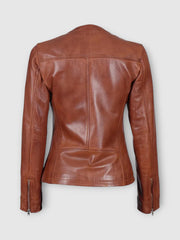 The Checkered Weave Leather Jacket