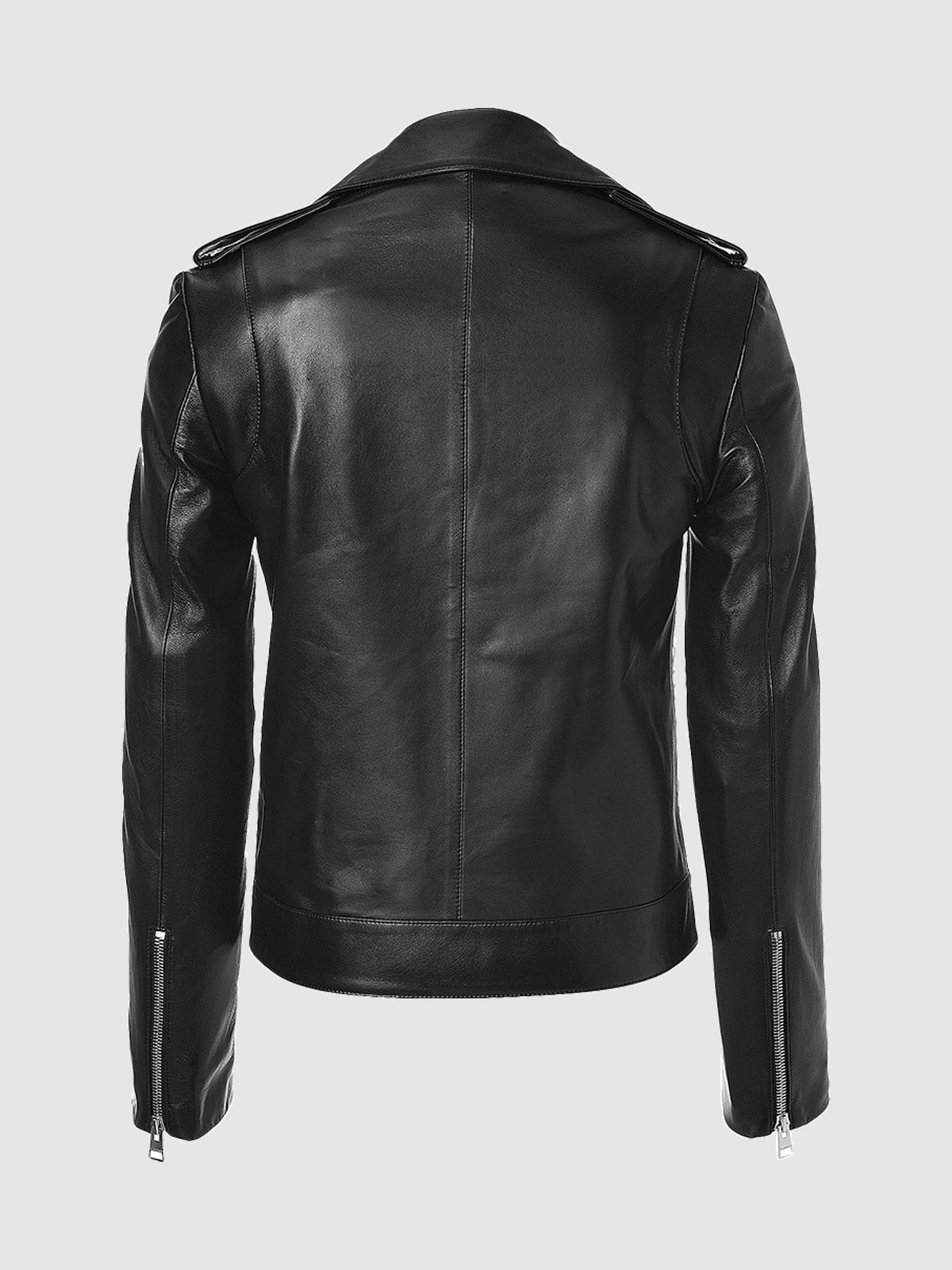 Vortex Men's Black Biker Leather Jacket