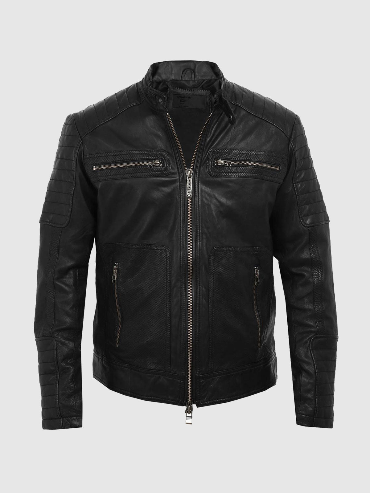 Dark Thunder Men's Black Biker Jacket