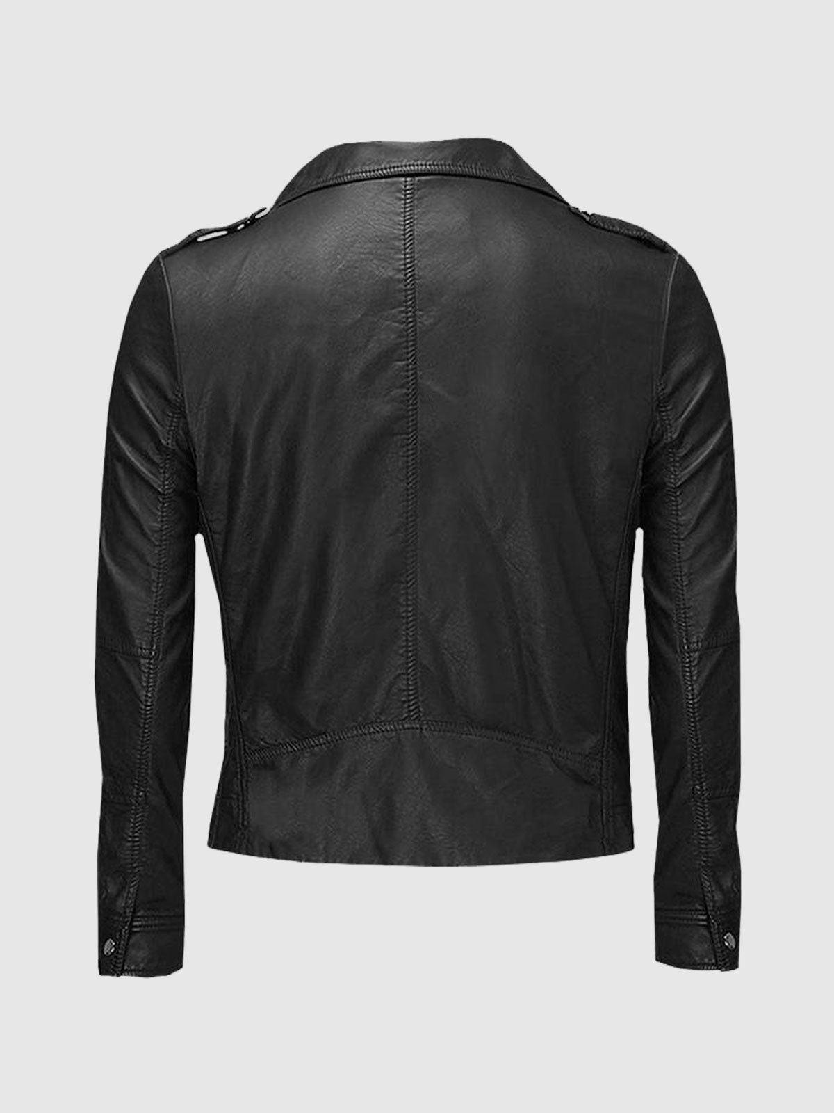 Ember Women's Black Leather  Biker Jacket