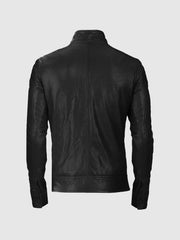 Midnight Racer Men's Leather Biker Jacket
