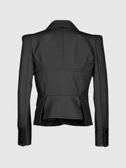 Timeless Fit Women's Black Leather Coat