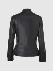 Onyx Outline Women's Leather Blazer