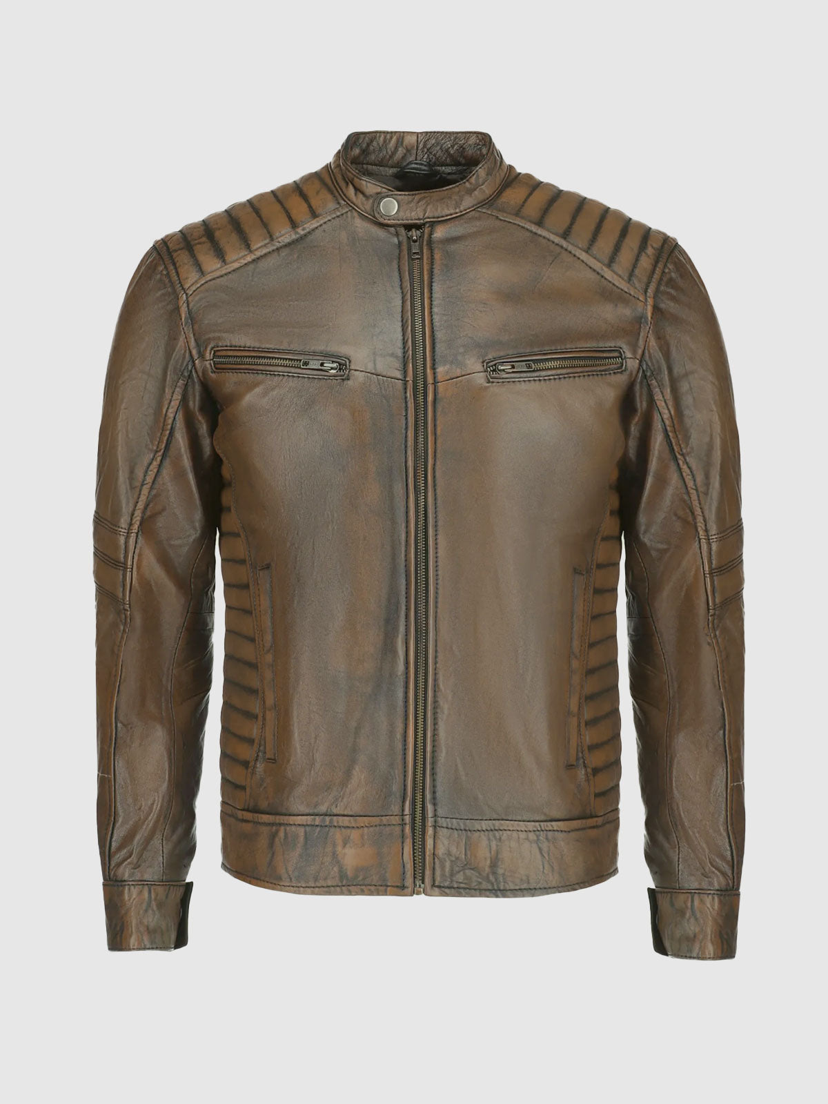 Heritage Luxe Men's Waxed Leather Jacket