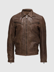 Iron Shade Men's Brown Leather Jacket