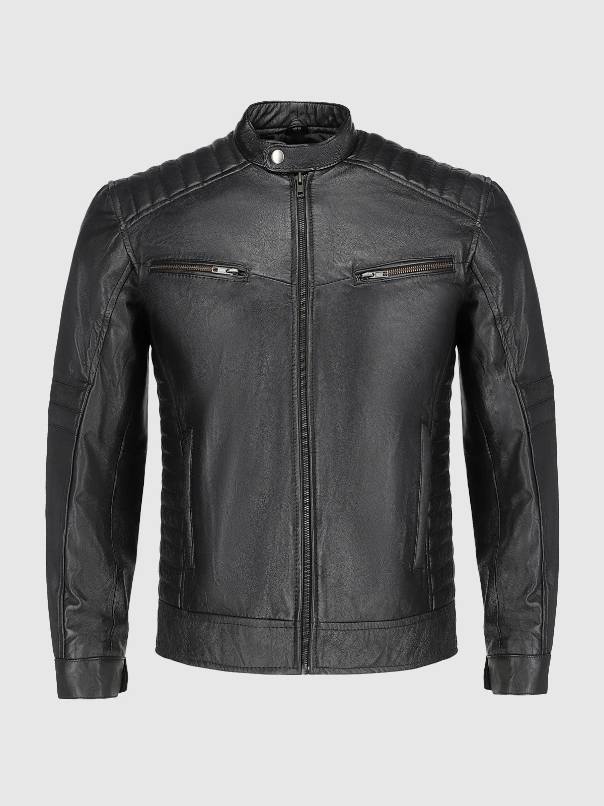 Thunderstrike Men's Black Motorcycle Jacket