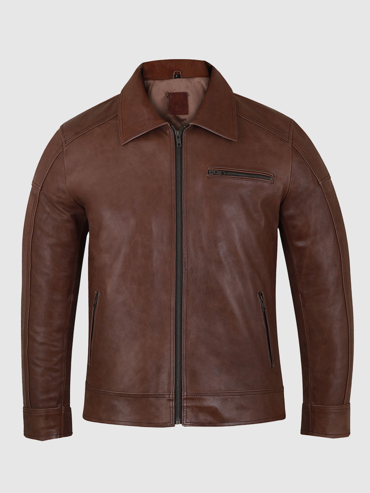 Ironclad Vintage Brown Men's Waxed Leather Jacket