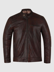 Ridgeway Crafted Men's Leather Waxed Jacket