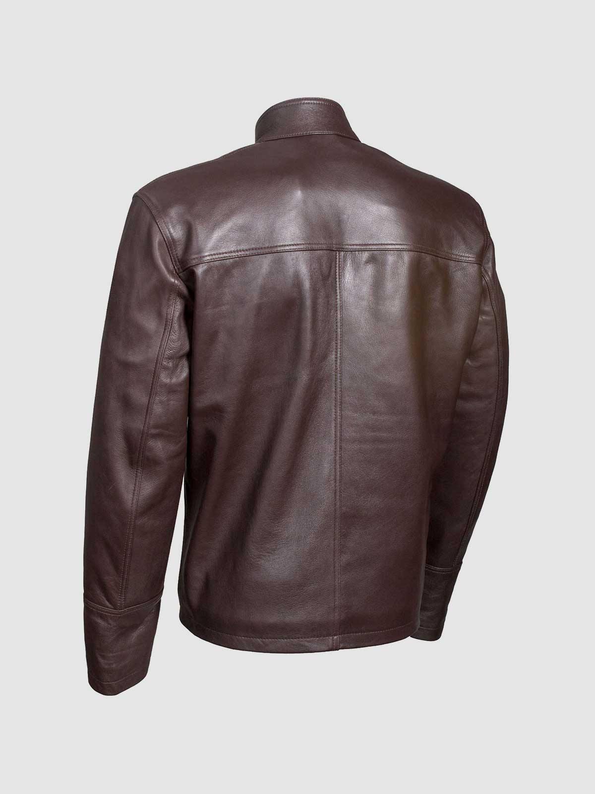 Chocolate Brown Leather Jacket Men