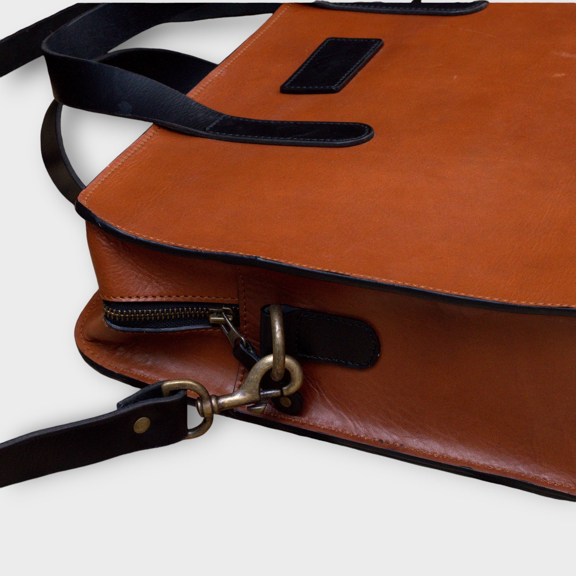 Ganish Vintage Leather Laptop Briefcase