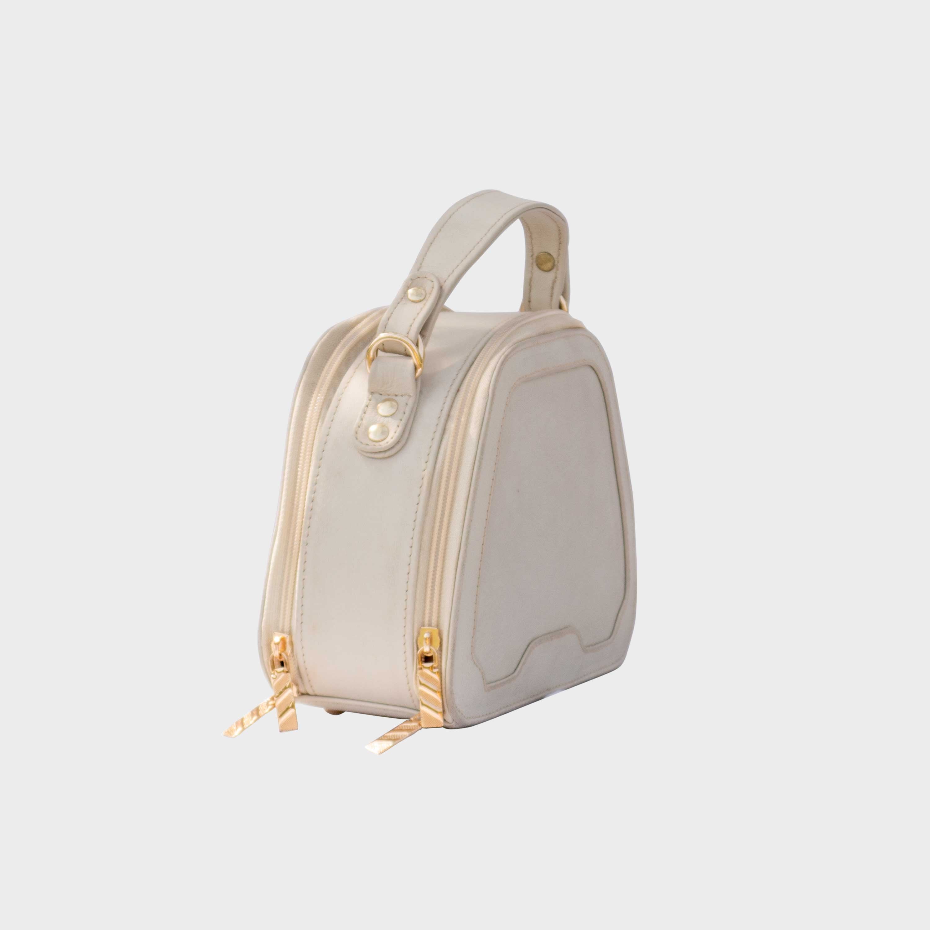 Glisera Women's Silver Leather Bag