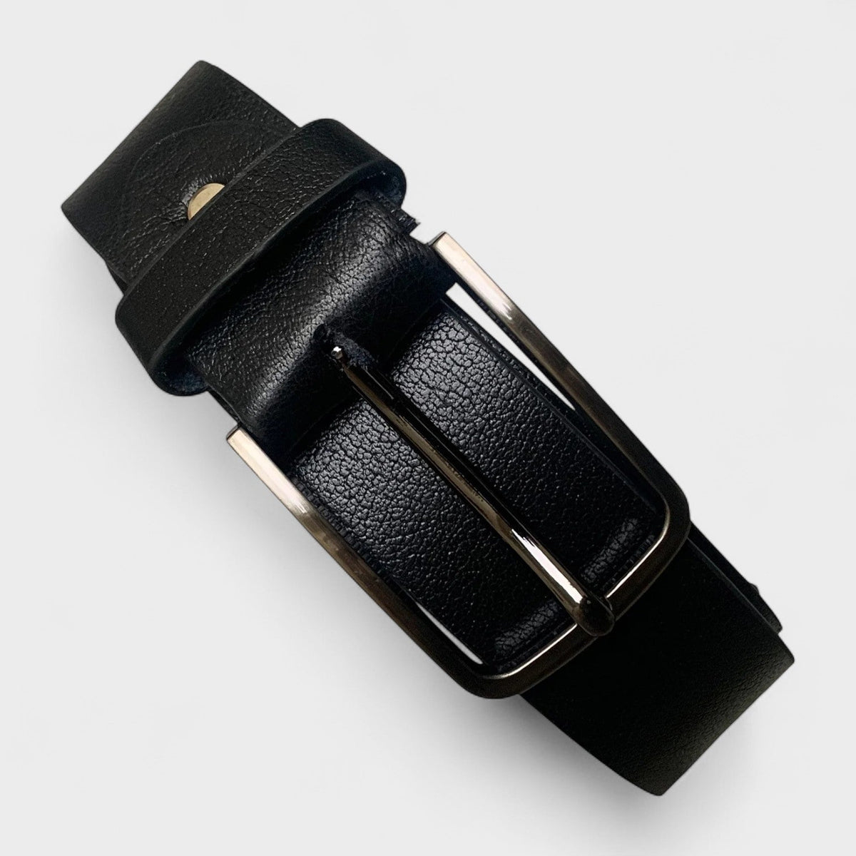 Men's Black Leather Belt