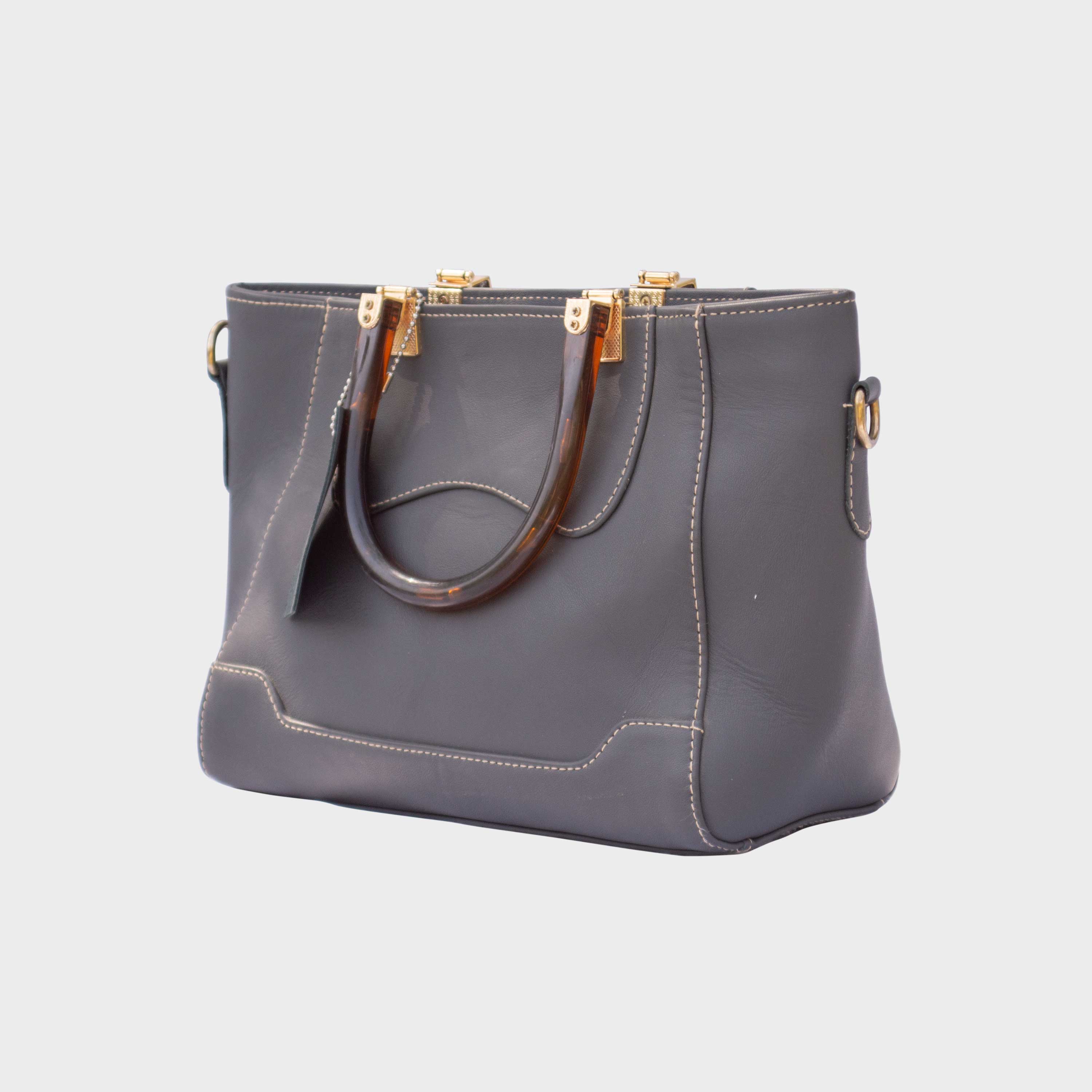 Lunexa Women's Gray Shoulder Leather Bag