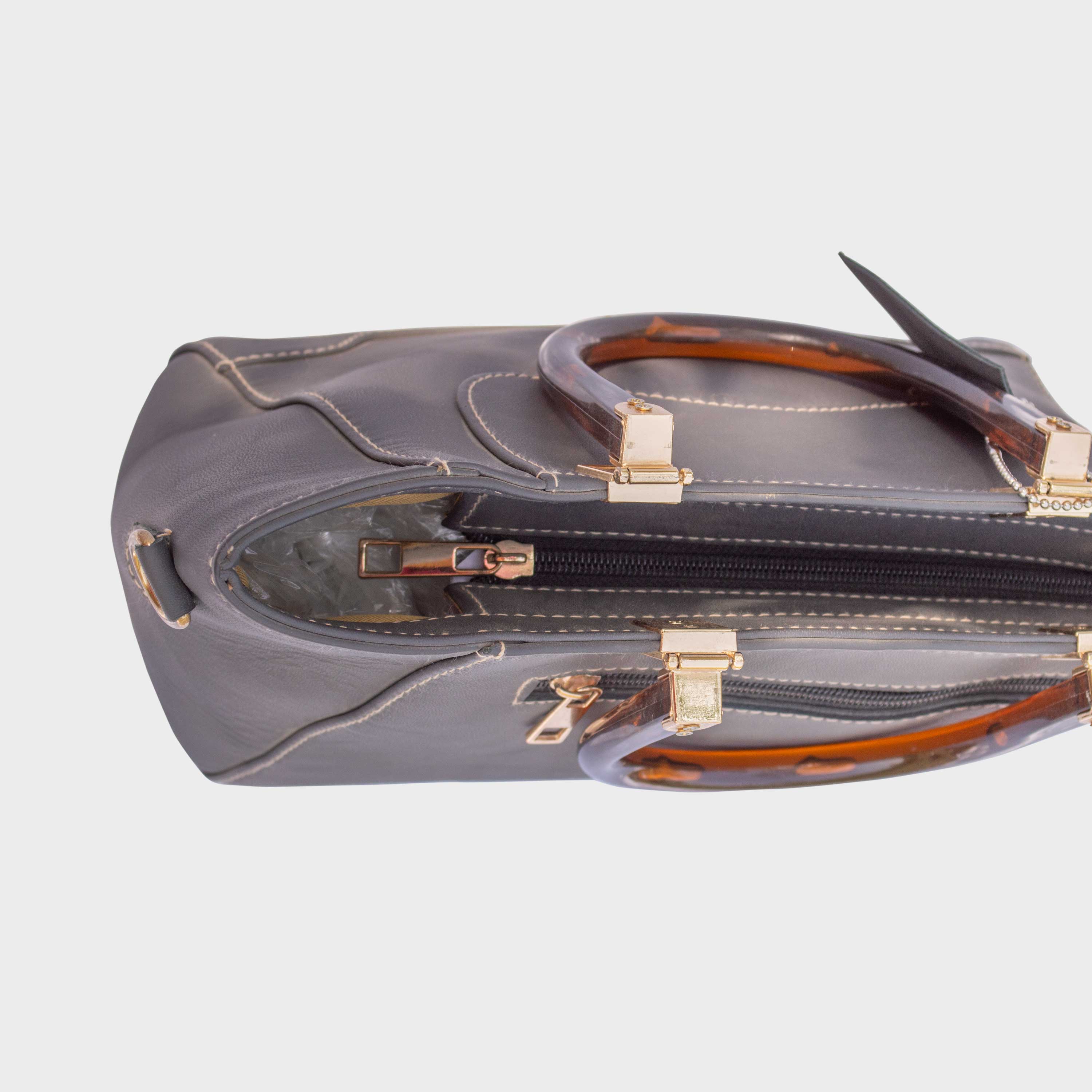 Lunexa Women's Gray Shoulder Leather Bag