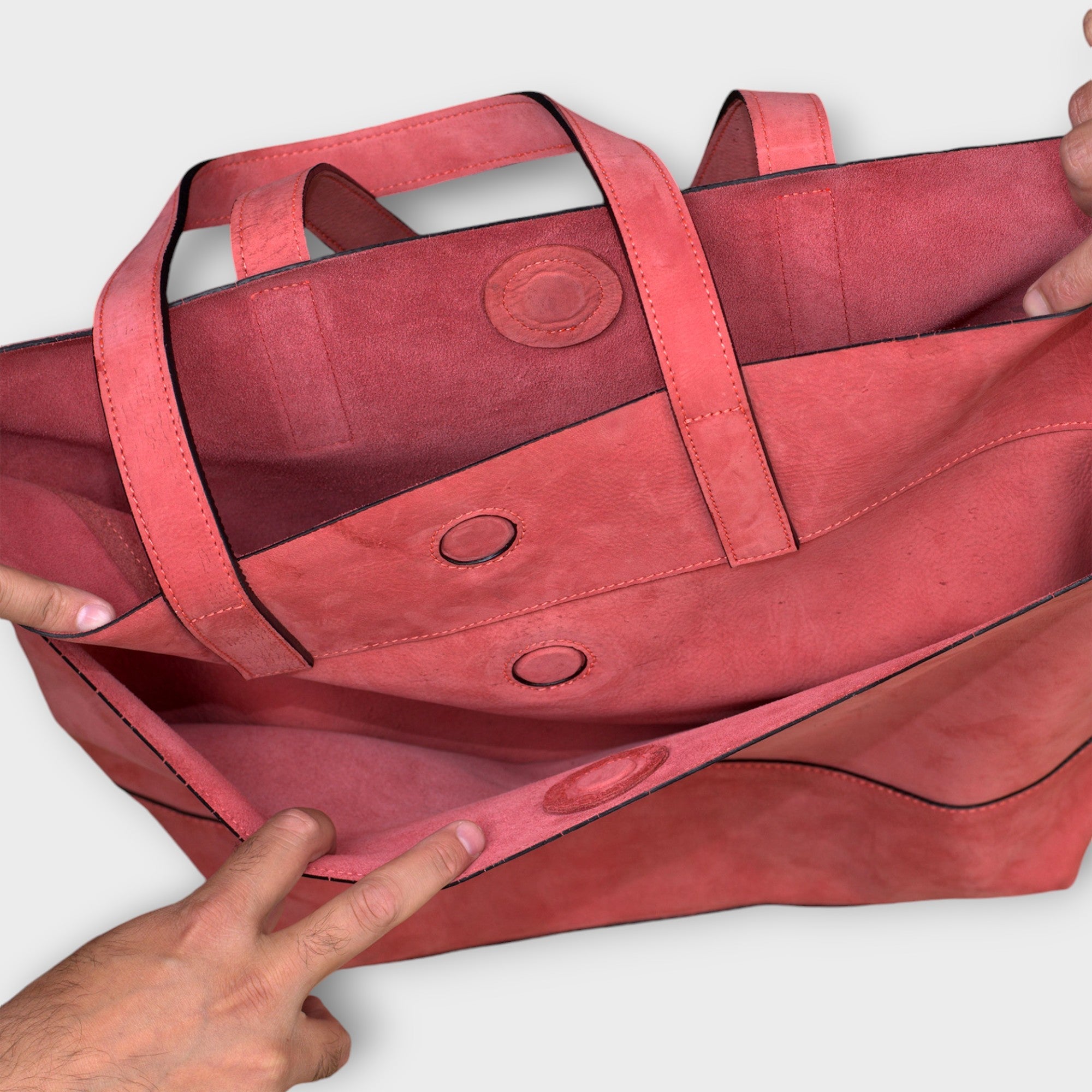 Jagrogo Pink Leather Tote Purse