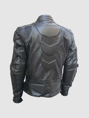 Protective Men’s Black Leather Motorcycle Jacket