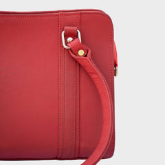 Rosara Women's Pink Leather Shoulder Bag