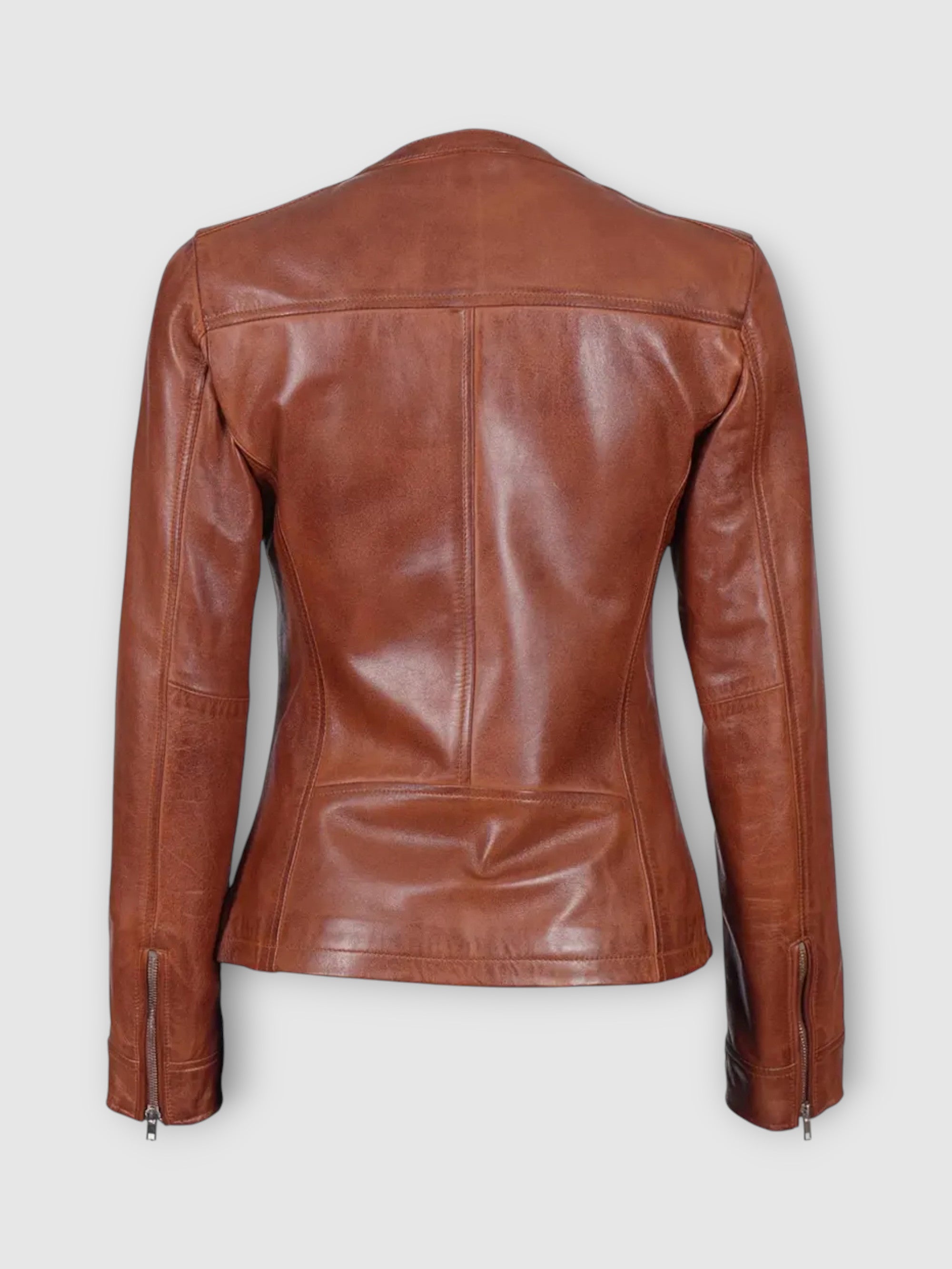 The Checkered Weave Leather Jacket