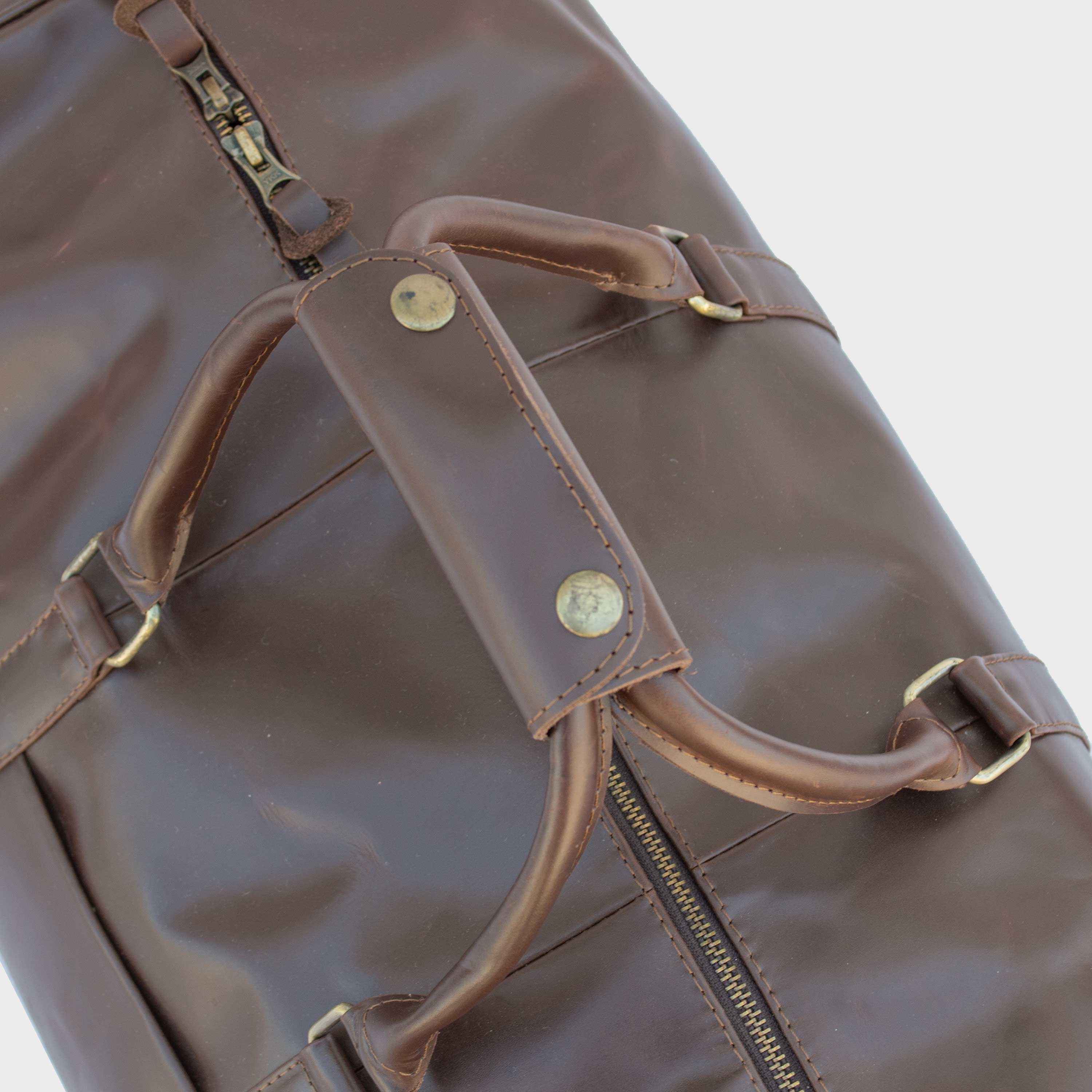 Valmor Brown Leather Duffle Bag