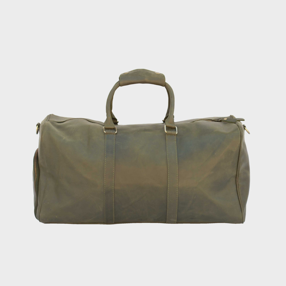 Valmor Green Leather Duffle Bag