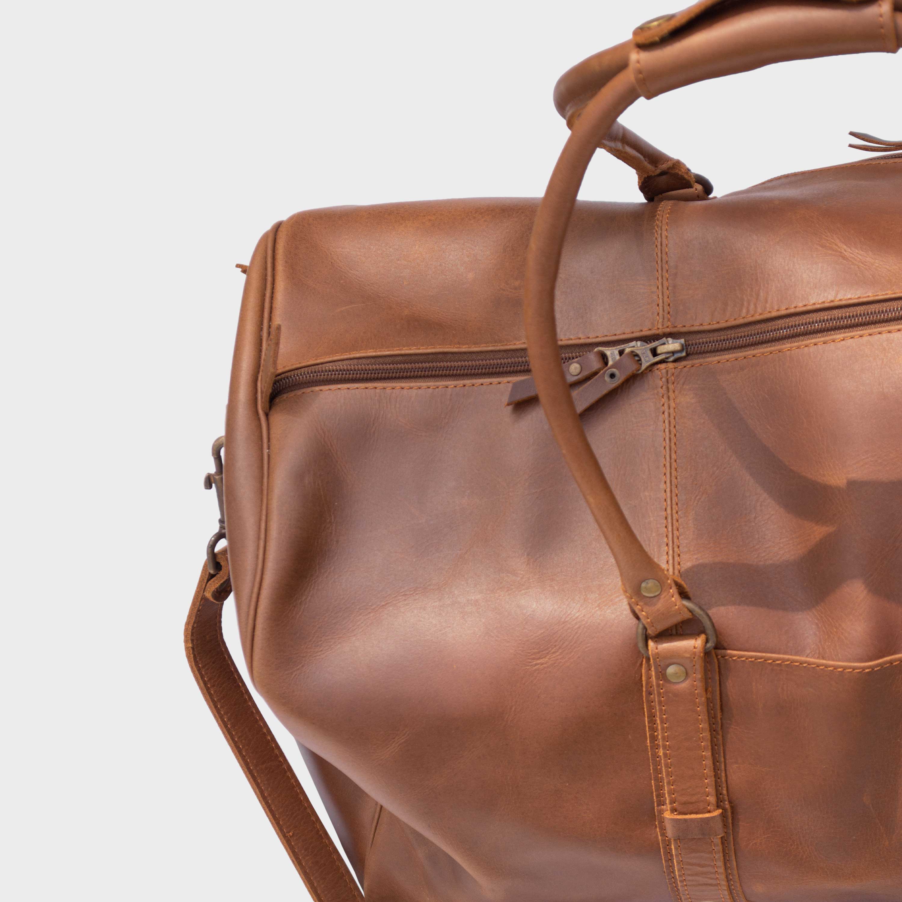 Valmor Vintage Leather Duffle Bag