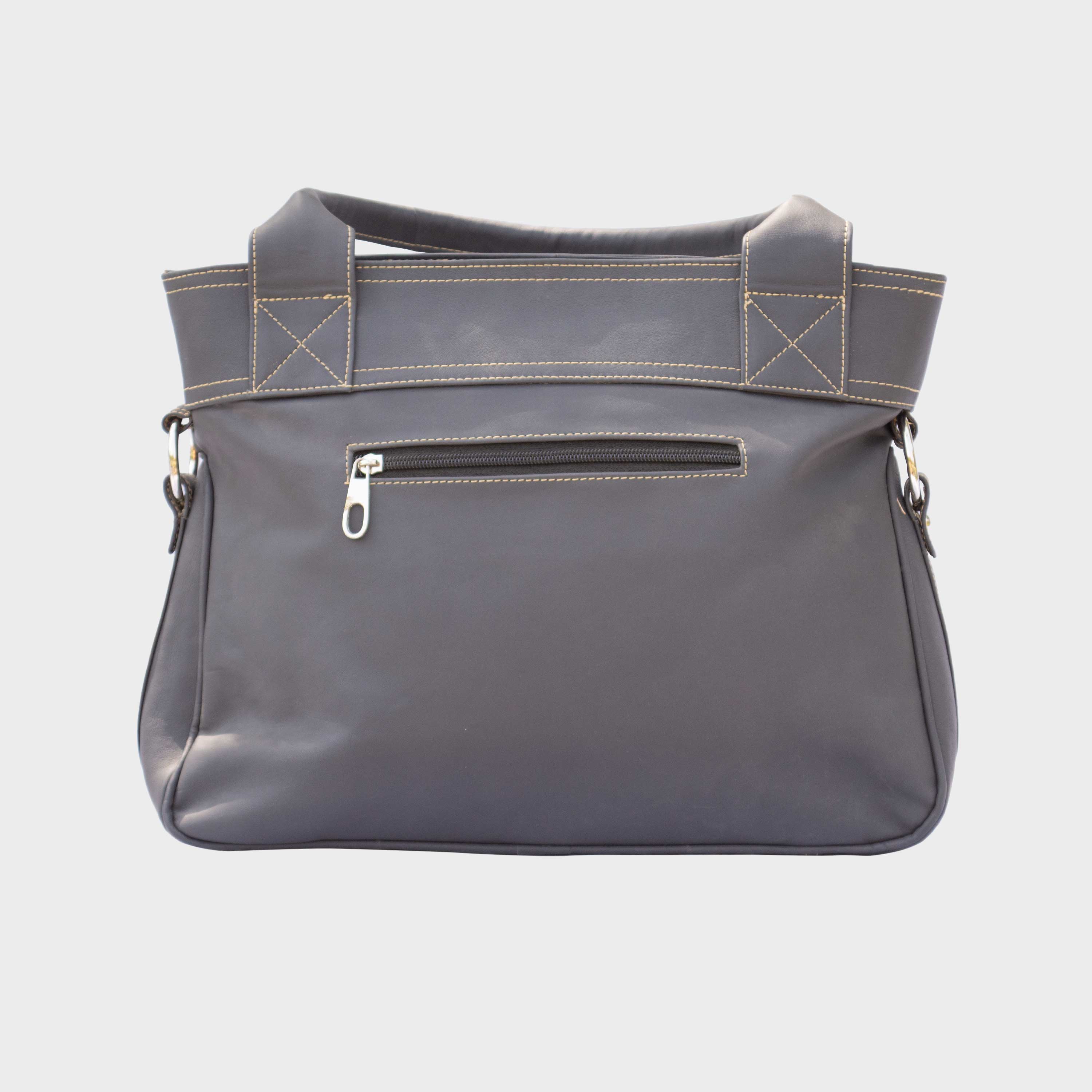 Velora Women's Gray Leather Bag