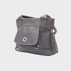 Velora Women's Gray Leather Bag