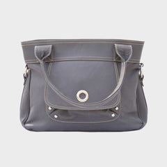 Velora Women's Gray Leather Bag