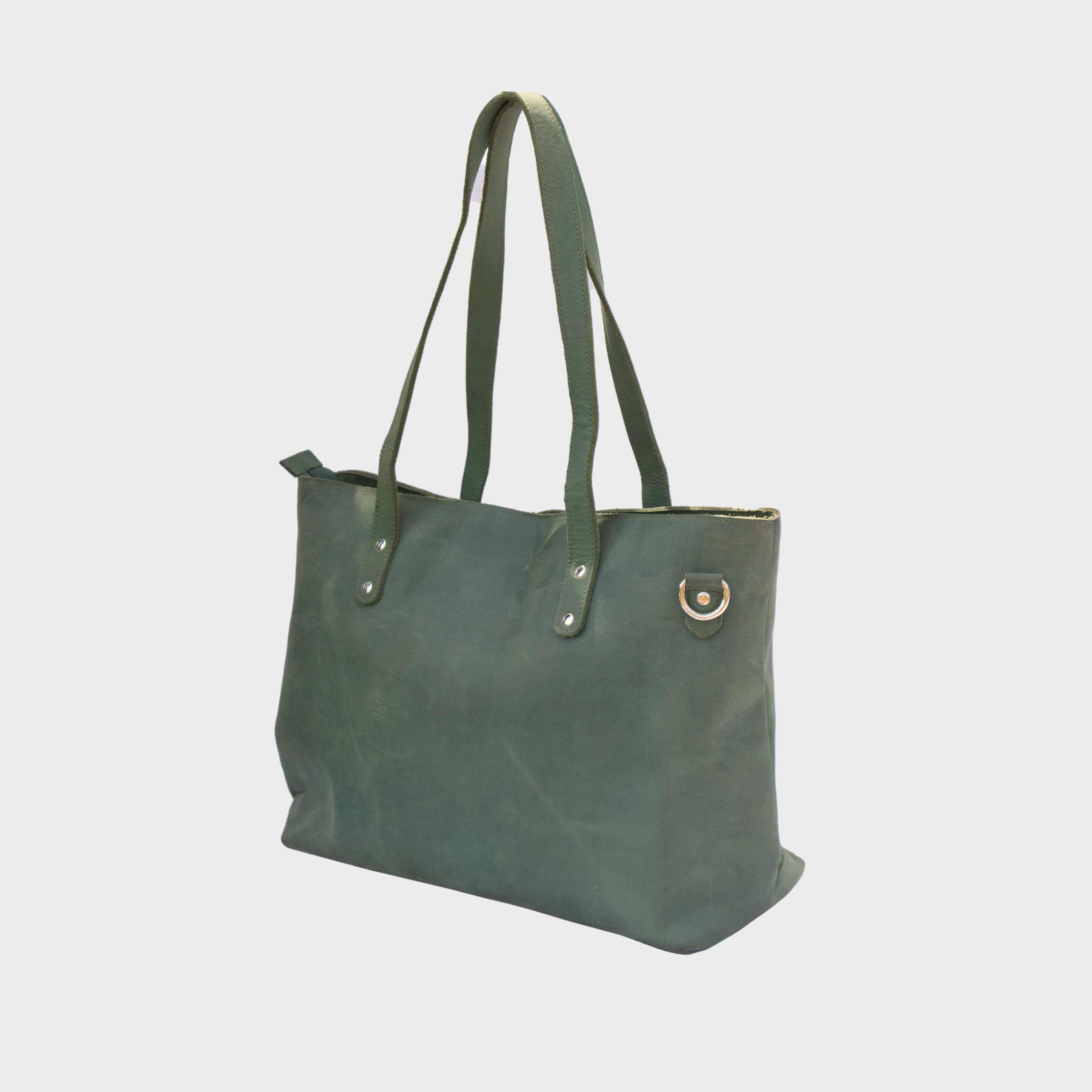 Verda Women's Green Leather Bag