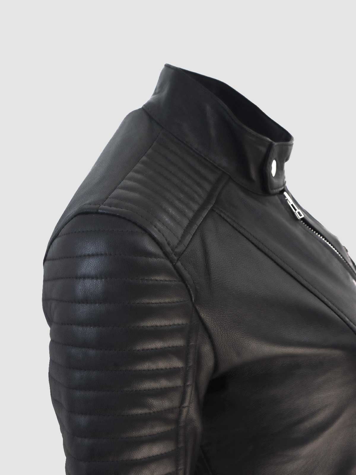 Quilted Cafe Racer Jacket